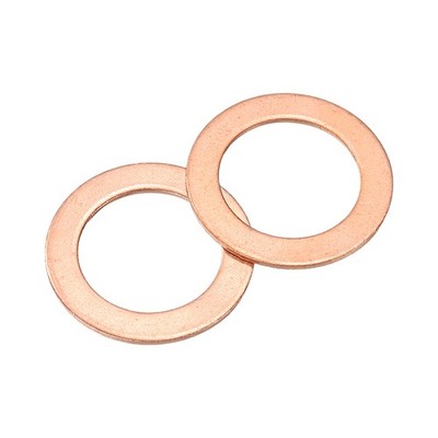 M16 Flat Washer, 16Pcs Copper Ring Washer 24mm OD 1 Thick Sealing Gasket Ring