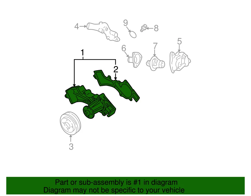 Bomba de agua original Nissan 21010-4S10A Foto 3 de 3