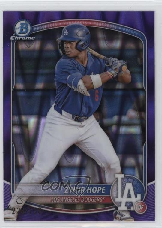 2025 Bowman Chrome Prospects Purple RayWave Refractor /250 Zyhir Hope #BCP-2 sc8