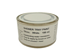 1 x 150ml Gloss White Shower Tray And Bath Base Paint.
