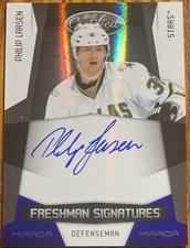 2010-11 Certified Mirror Blue Rookie Autograph Philip Larsen #173 #’d 081/100