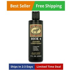 Bick 4 Leather Conditioner and Leather Cleaner 8 Oz - Will Not Darken Leather -