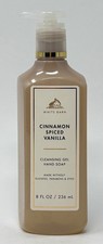 1 BATH  BODY WORKS CINNAMON SPICED VANILLA CLEANSING GEL HAND SOAP WASH 8 OZ
