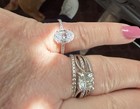 Maxine Oval Simulated Diamond Engagement Ring — photo 8