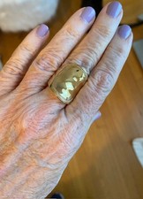 Anna Beck Saddle Ring Wide Gold Plated Sterling Silver Size 9