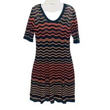 Missoni Dress Womens Size Medium 44 Eu Stretch Knit Sweater Designer Fall