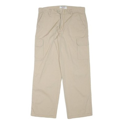SEA BARRIER Herren Cargo-Hose Beige Relaxed Baumwollmix Reißverschluss W33 L30