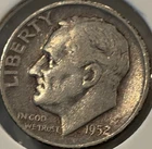1952 D Roosevelt Dime 90% Silver **Free Shipping**