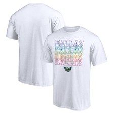 Unisex White Dallas Wings Wordmark Pride T-Shirt