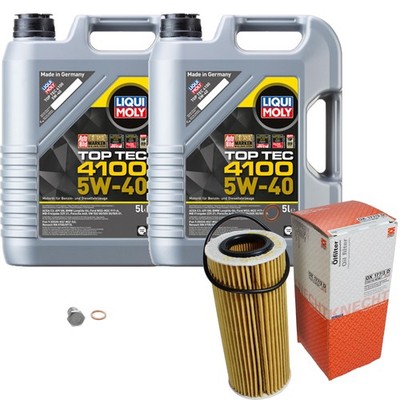MAHLE Ölfilter 10 L LIQUI MOLY 5W-40 4100 Top Tec für BMW X3 3.0d 3.0sd