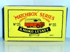 Replica B3 type box for Moko Lesney Matchbox 25d Bedford Dunlop Van