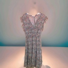 Steve Madden Women's BB Dakota Ditsy Floral Sleeveless Dress Chiffon, Size Large