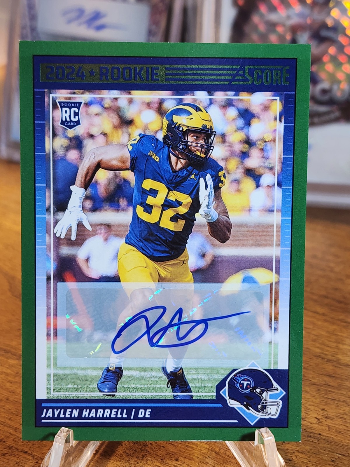 Jaylen Harrell Panini Score #385 Signature-Green