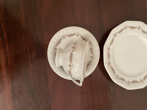 3 Teile Rosenthal Maria Weiss Rosen Gedeck Tasse Unterteller Teller - Bild 2 von 4