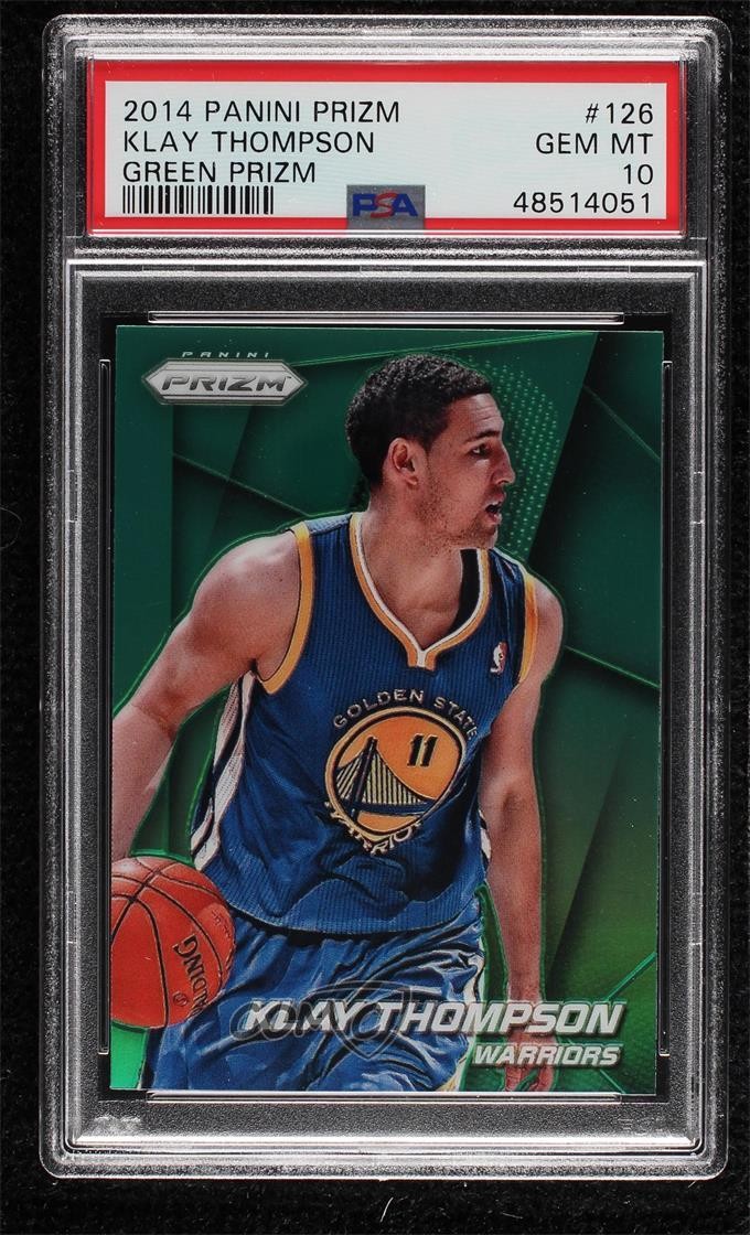 2014-15 Panini Prizm Green Prizm Klay Thompson #126 PSA 10 GEM MT g6p