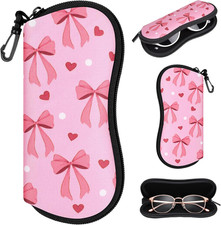 Sunglasses Case with Belt Clip, Ultra Light Neoprene Zipper Soft Padded Glasses