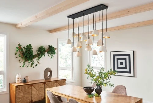 Hinkley Lighting 35909 Nula 14 Light 49"W Lisa McDennon Mixed - Shell Black - Picture 3 of 5