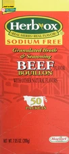 Herb Ox Beef Bouillon Sodium Free 50 Packets