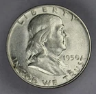1950-D Franklin Half Dollar 50C AU/UNC