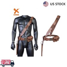 Xcoser The Mandalorian PU Leather Belt with Gun Holster Cosplay Costume Prop US