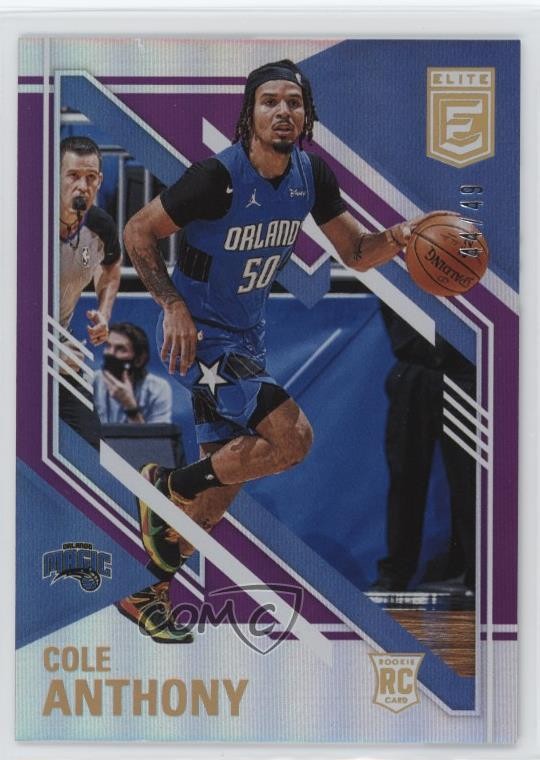 2020-21 Donruss Elite Rookies Purple 44/49 Cole Anthony #147 Rookie RC 1cc7