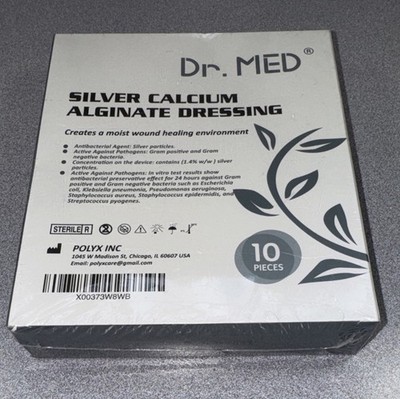 Dr. MED Silver Calcium Alginate Dressing 4x4 in 10 Pieces New Sealed | eBay Dr. MED Silver Calcium Alginate Dressing 4x4 in 10 Pieces New Sealed | eBay