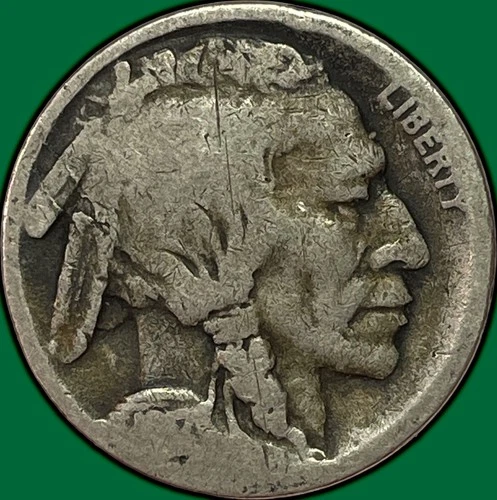 1917-S Buffalo Nickel Good G Coin, Scratch #37174