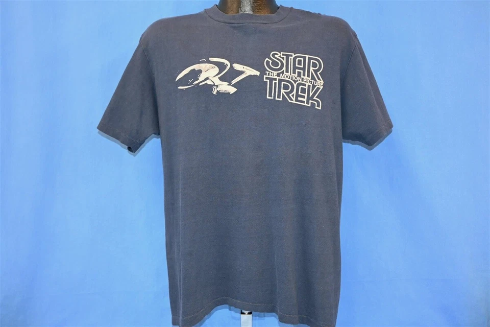vintage 70s STAR TREK THE MOTION PICTURE SCI-FI FILM DISTRESSED t-shirt LARGE L - Image 2 of 4