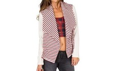 Nwt Womens Element Under The Stars Jacket $50 M Natural Open Front Stripes