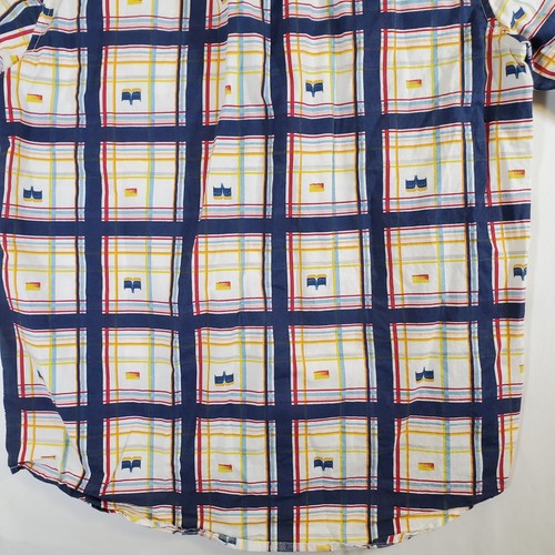 Lifted Research Group LRG Blue White Plaid Patterned - L Button Casual Shirt Top - Picture 14 of 18