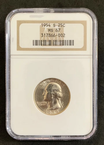 NQC 1954 S 25C NGC MS 67