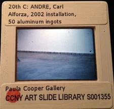Carl Andre "Alforza- 50 Aluminum Ingots" Minimalism Sculpture 35mm Art Slide