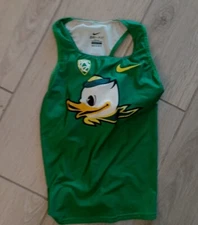 Oregon Ducks PUDDLES Nike Shirt Women's Sz SMALL Track & Field Top Team Issue