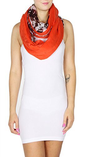 Infinity Scarves for Women Solid Print Lightweight Scarf Summer Abstract Red - 第 4/4 張圖片