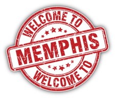 Memphis Grunge Welcome Travel Stamp Car Bumper Sticker Decal - ''SIZES''