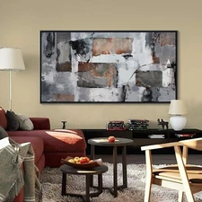 Large Wall Art - Abstract Modern Canvas Wall Art for Living Room, Framed Wall...