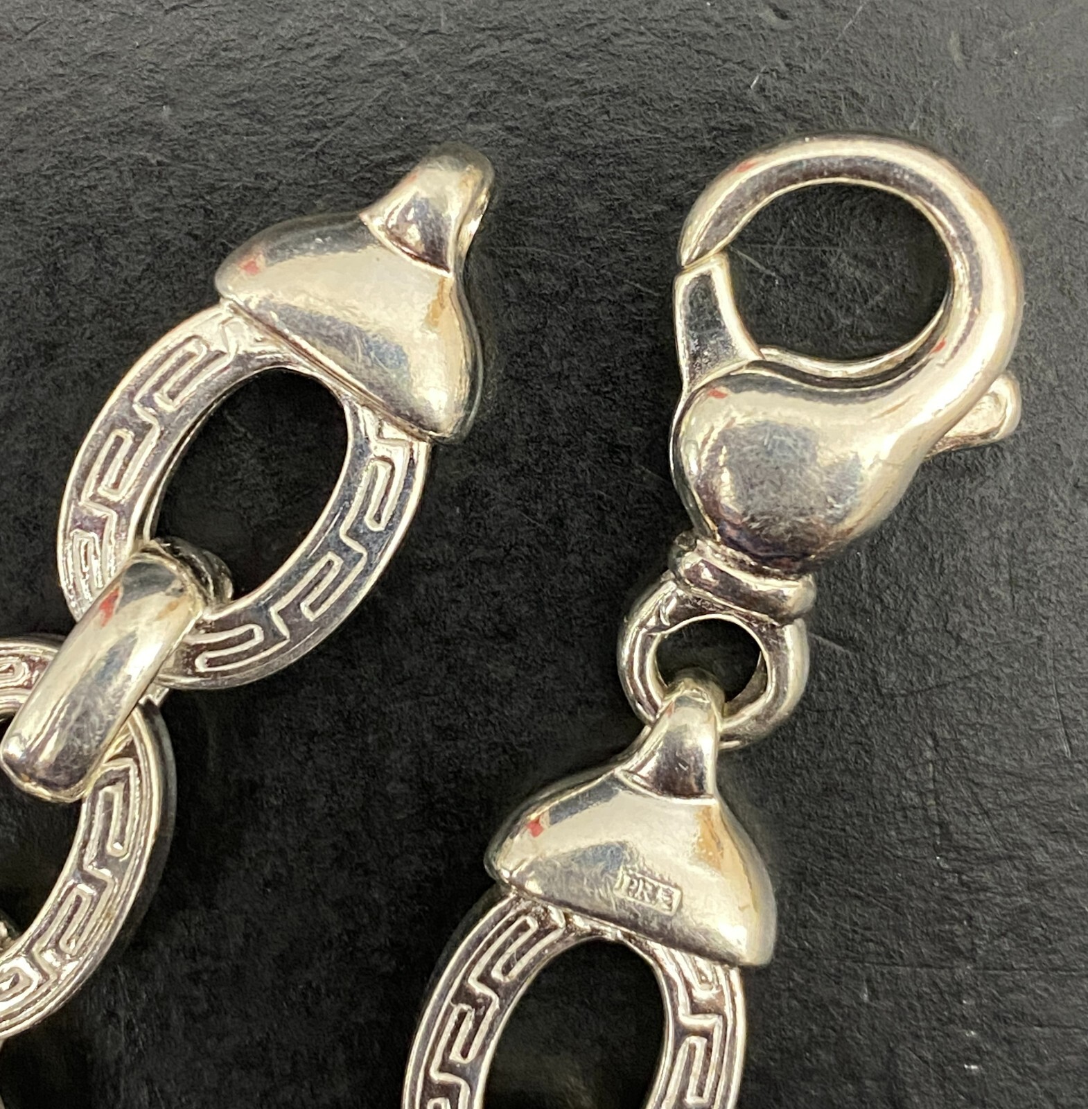 Two Sterling Silver Link Style Bracelets, One Squ… - image 7