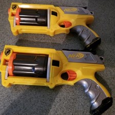Lot Of 2 NERF Gun Strongarm N-Strike Elite Blaster Revolver Toy