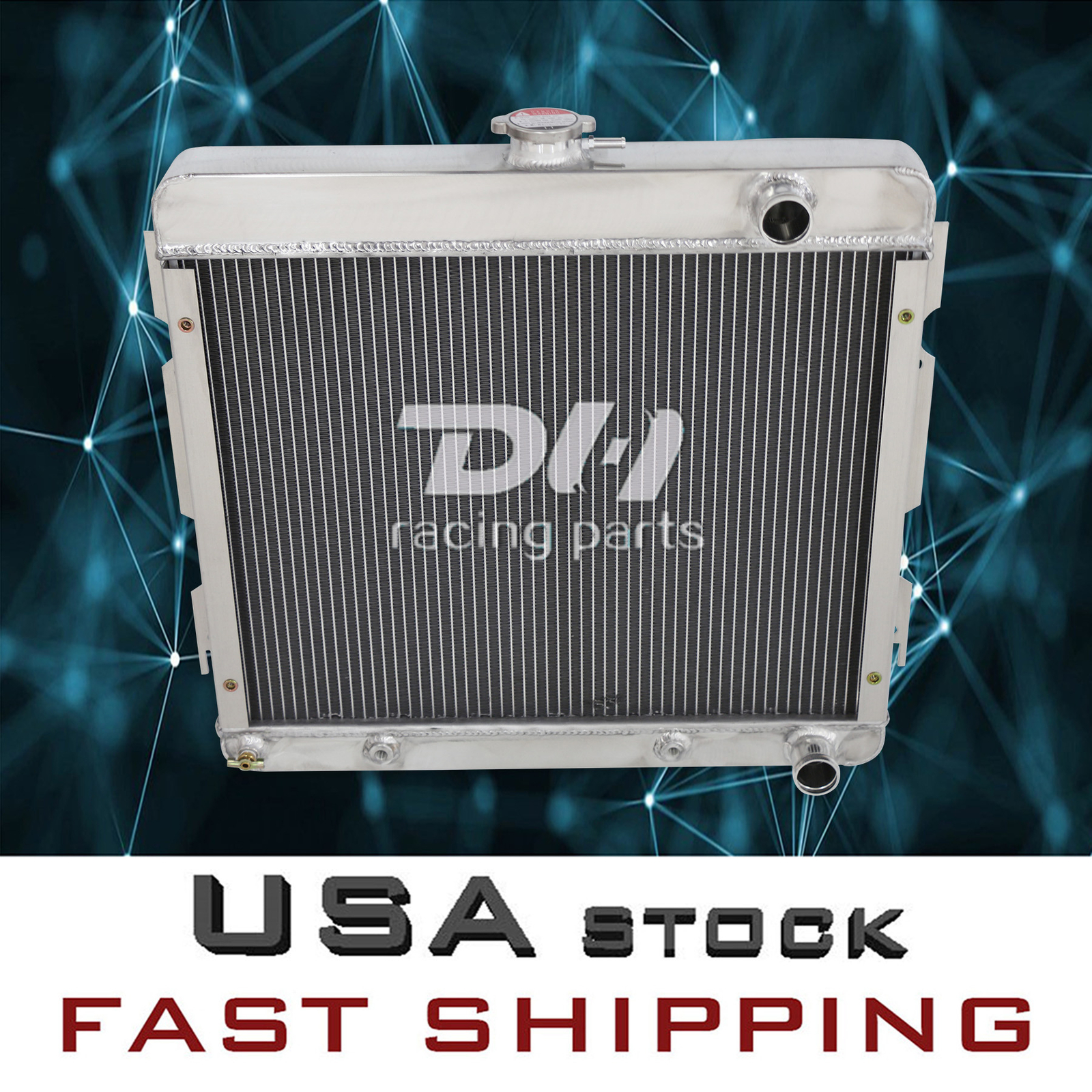 For Dodge Dart/Charger Plymouth Duster 6CYL 1967-1973 3Row Aluminum All Radiator