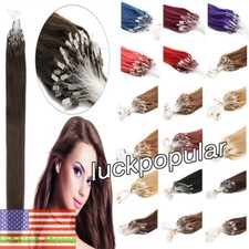 Micro Ring Hair Extensions Micro Loop Beads Link Real Remy Human Hair 100-200s
