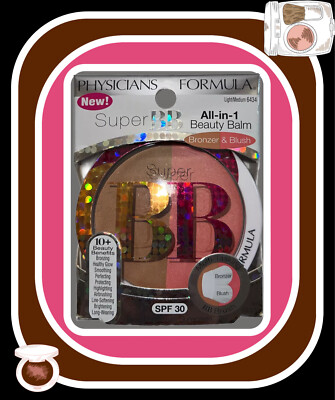  NIB Physicians Formula Super BB Beauty Balm Bronzer & Blush #6434 Light/Medium