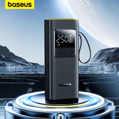 Baseus Wireless Portable Tyre Inflator Car Motorcycles LCD Digital Display