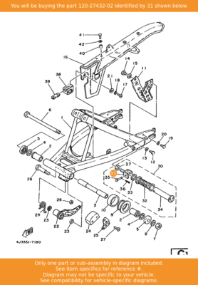 Yamaha Bracket 1 120-27432-02 Fowlers Parts OEM for sale online