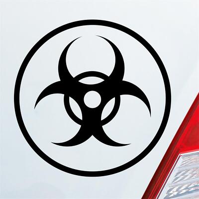 Auto Aufkleber Bio Hazard Virus Gefahr Corona Krank Infiziert Viren 10x5 cm Stic