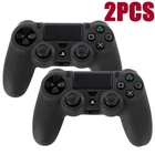 2PCS Soft Silicone Gel Rubber Case Cover Playstation 4 PS4 Controller Skin Case