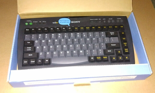 Sony Black KI-W250 Wireless Keyboard with Box for Microsoft Web TV - Untested - 第 2/3 張圖片