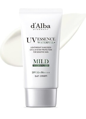 NEW D ALBA UV Essence Waterfull Mild Sun Cream SPF 50+ Korean 2025/08/16 Exp.