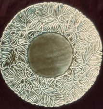 Sanor Ceramica PORTUGAL 11” Plate/Platter Tropical Foliage EUC