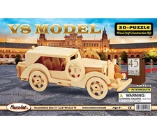 3D Wooden Puzzles, Model  easy Self  Assembly Creative Toy & Hobby- V8 Model