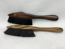 Vintage Wood “Fish Brush” Shoe Horn Handle Japan Lot of 2 with Bank Advertising